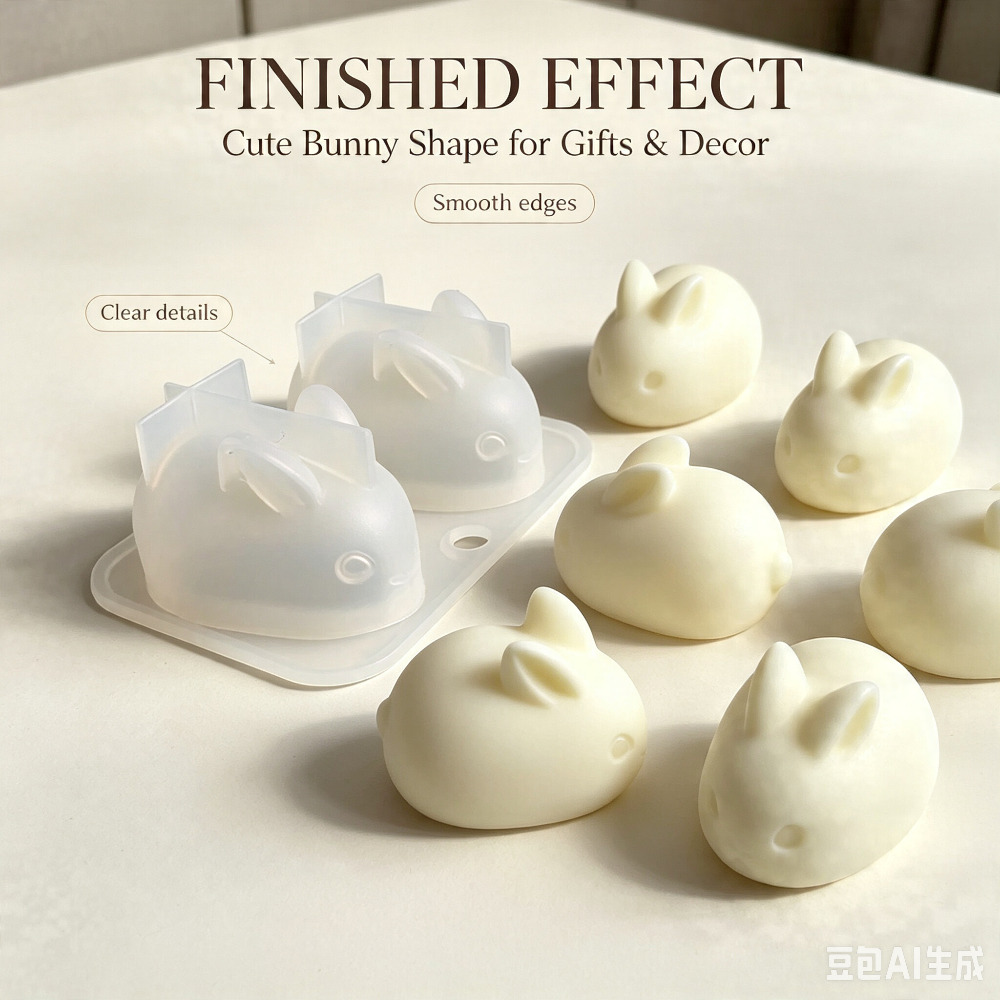 Bunny Cake Mold - 3D Mini Rabbit Silicone Mold Food