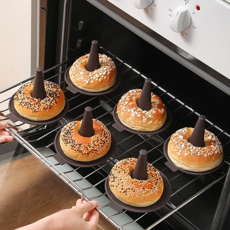 Donut Mold Silicone - 6Pcs Baking Mold Bread Donut Pans