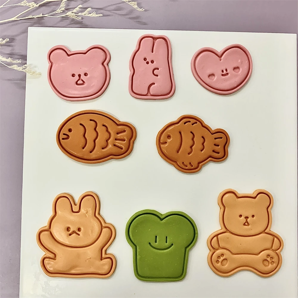 Cute Animal Cookie Embossing S - огляд і ціна Bunny Cake Mold