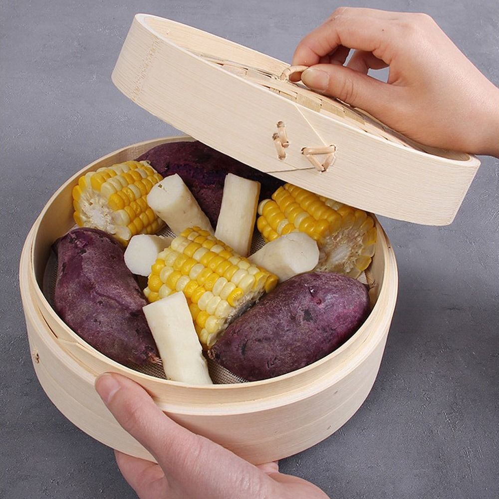 Bamboo Steamer Basket with Lid - огляд і ціна Bao Steamer Bamboo