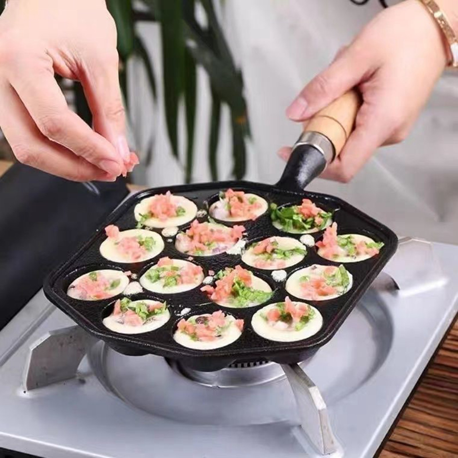 14 Holes Takoyaki Pan Nonstick - огляд і ціна Takoyaki Grill Plate