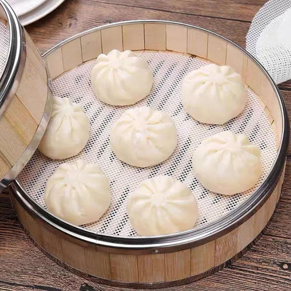 Silicone Bamboo Steamer Liners - огляд і ціна Bao Steamer Bamboo
