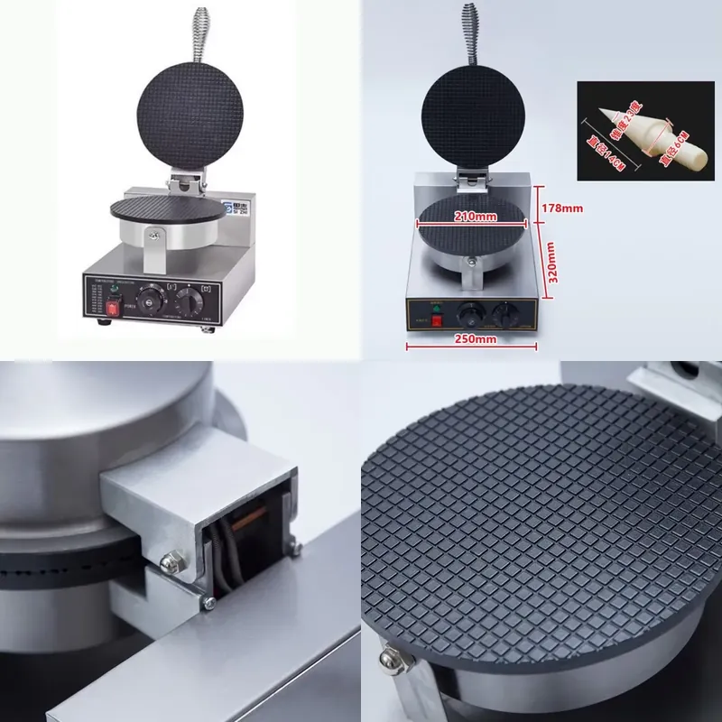 TEBAK Factory Snack Machines E - огляд і ціна Waffle Cone Maker