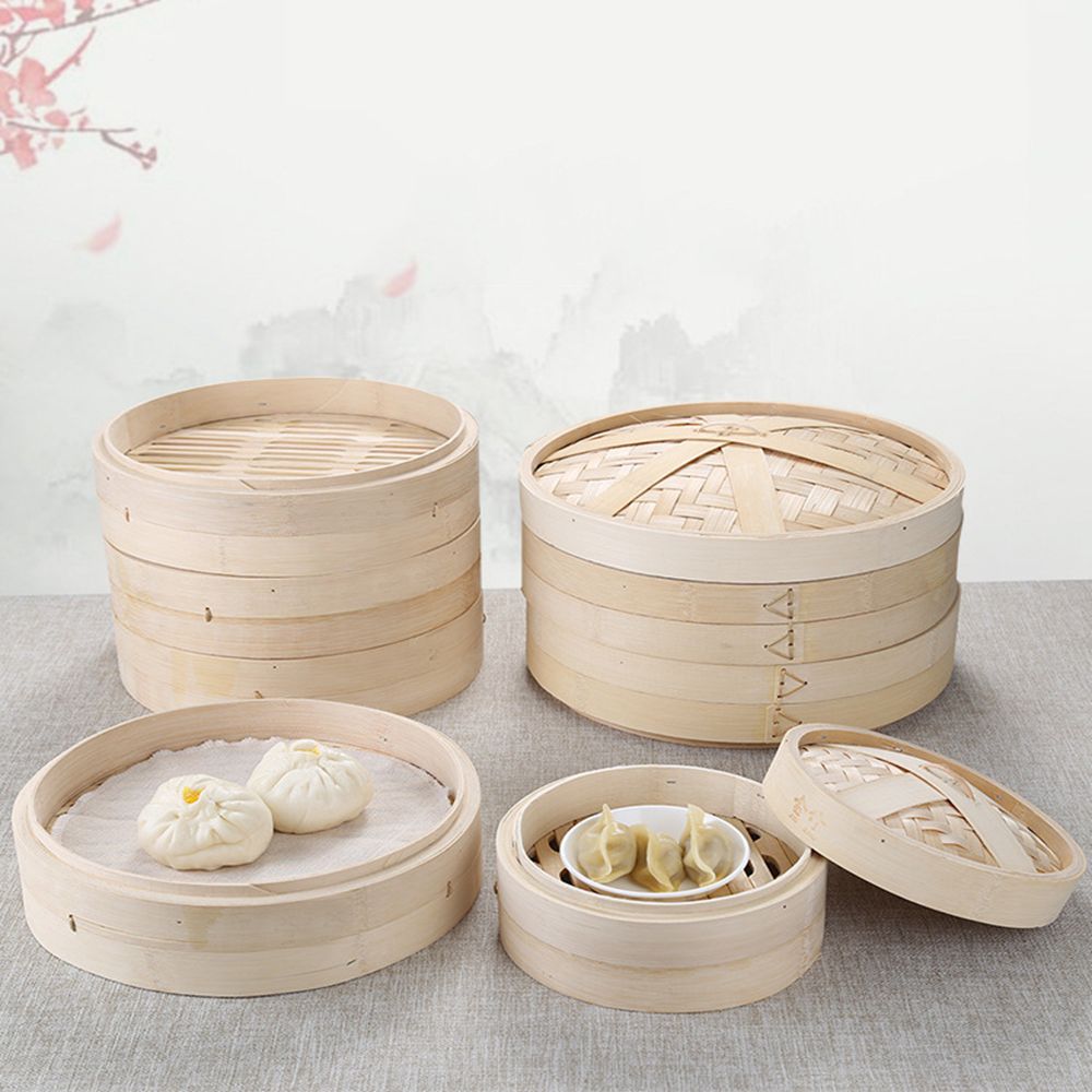 Handle Steam Basket Makes Tast - огляд і ціна Bao Steamer Bamboo