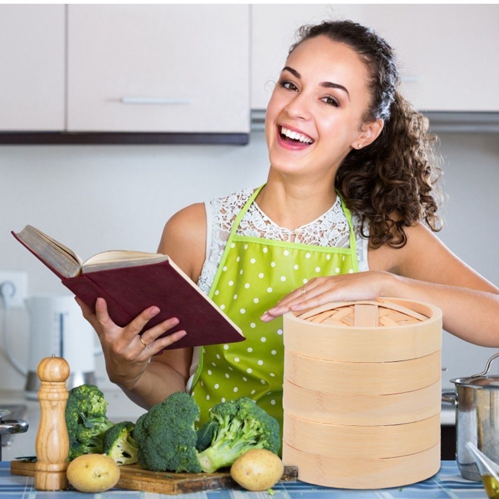 Handle Steam Basket Makes Tast - огляд і ціна Bao Steamer Bamboo