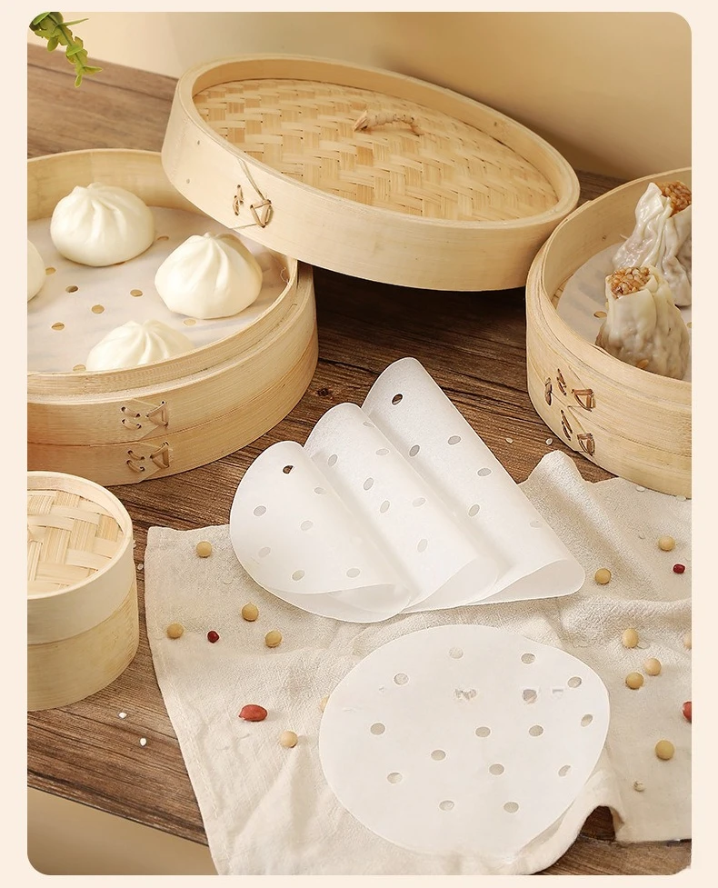 100Pcs Food Grade Disposable S - огляд і ціна Bao Steamer Bamboo