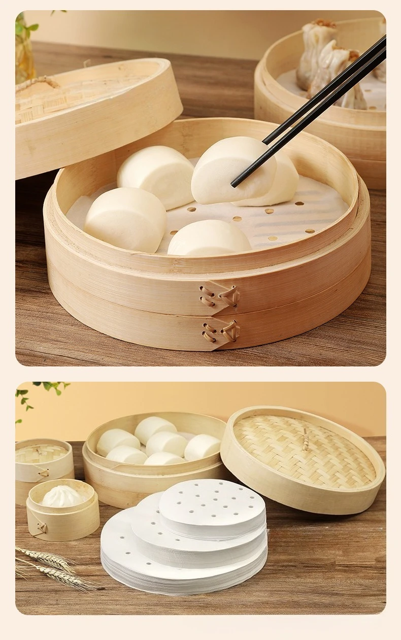 100Pcs Food Grade Disposable S - огляд і ціна Bao Steamer Bamboo